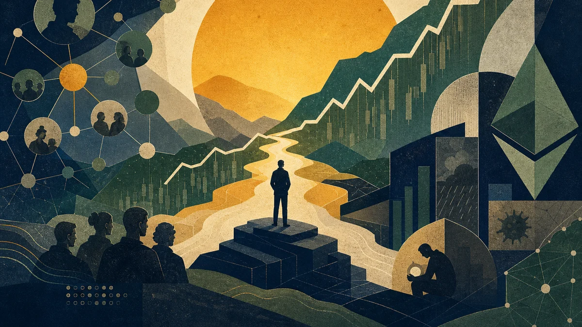 AI-generated editorial image for Bitcoin Rebound Fuels Relief, Memes, and Risk Debate, covering Bitcoin rebound above $73, 000, short-liquidation…