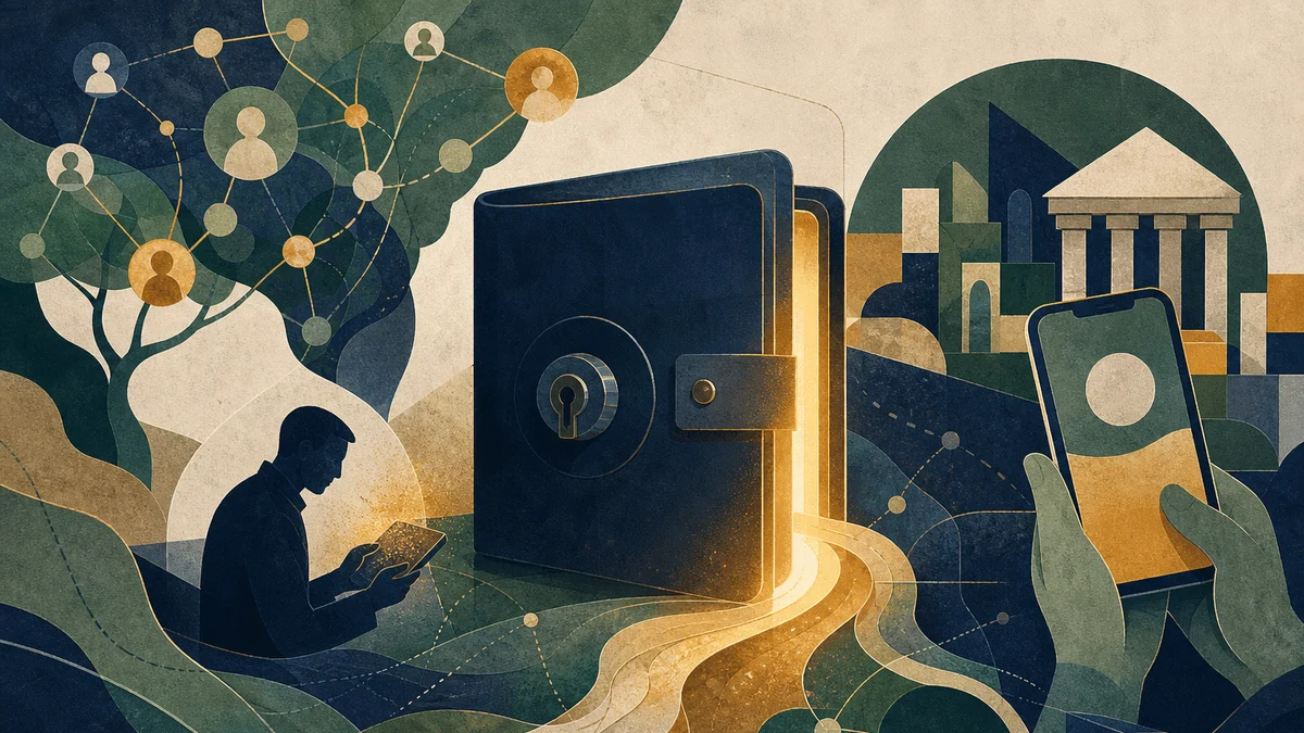 AI-generated editorial image for Lost Bitcoin Recovery and Stablecoin Expansion Lead Debate, covering Bitcoin wallet recovery, Long-term Bitcoin…