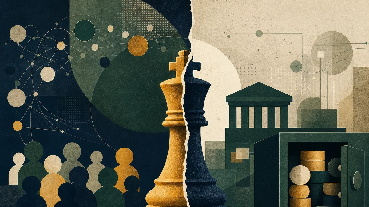 AI-generated editorial image for Saylor’s MSCI Challenge Spotlights Strategy Index Risk, covering MSCI index eligibility, Michael Saylor’s…