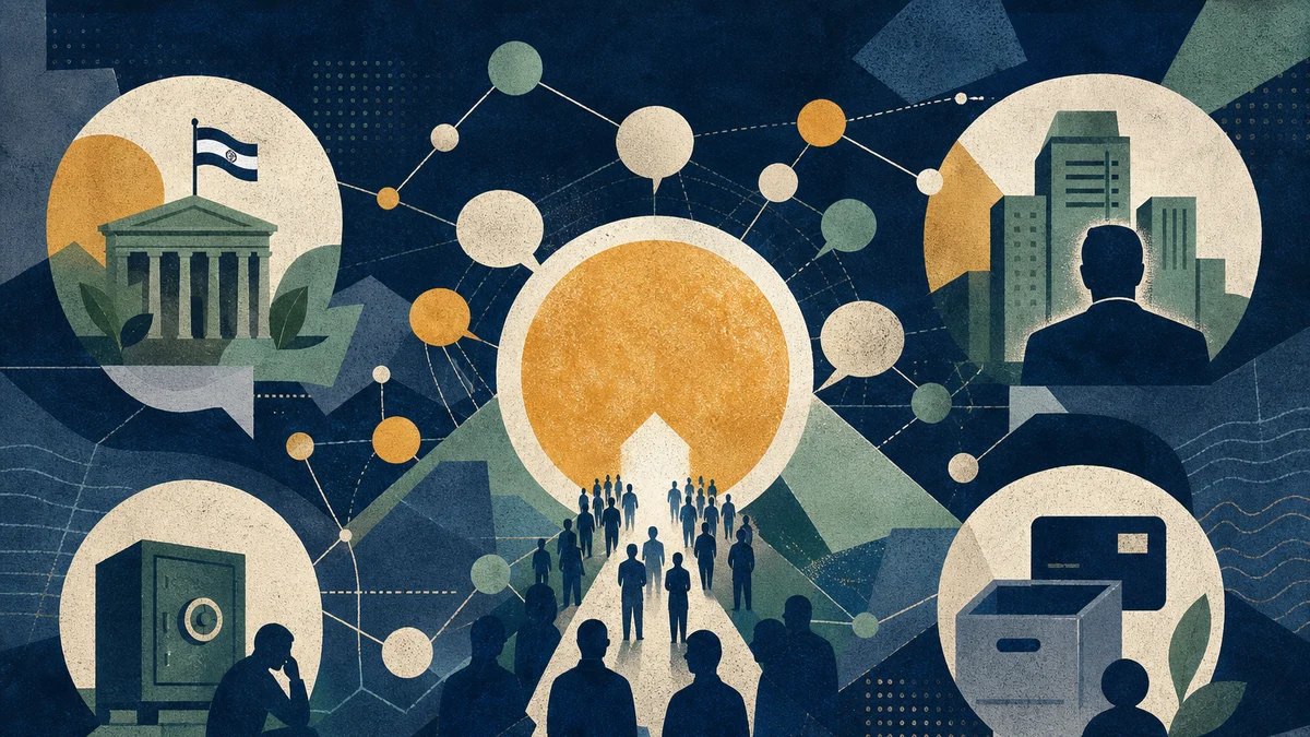 AI-generated editorial image for Bitcoin Above 80K Dominates Amid Trust and Custody Concerns, covering Bitcoin above 80K discussion, El Salvador…