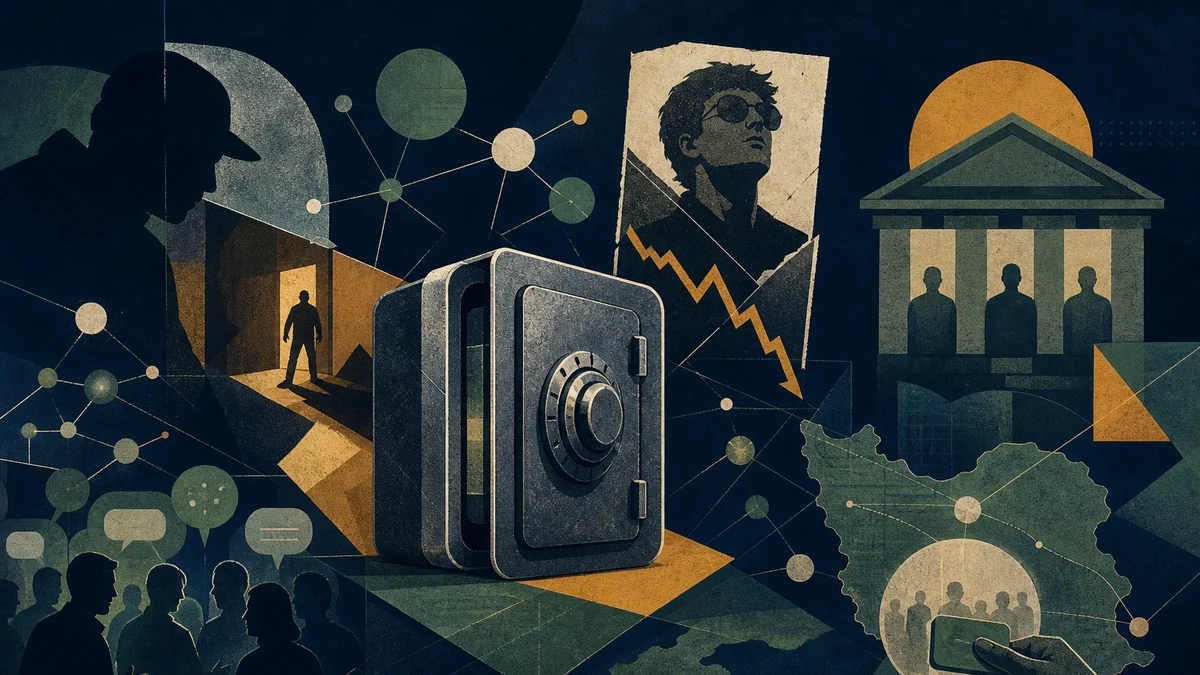 AI-generated editorial image for Celebrity Token Fallout Fuels Safety and Trust Debate, covering cold-wallet physical security, LAPTOP token…